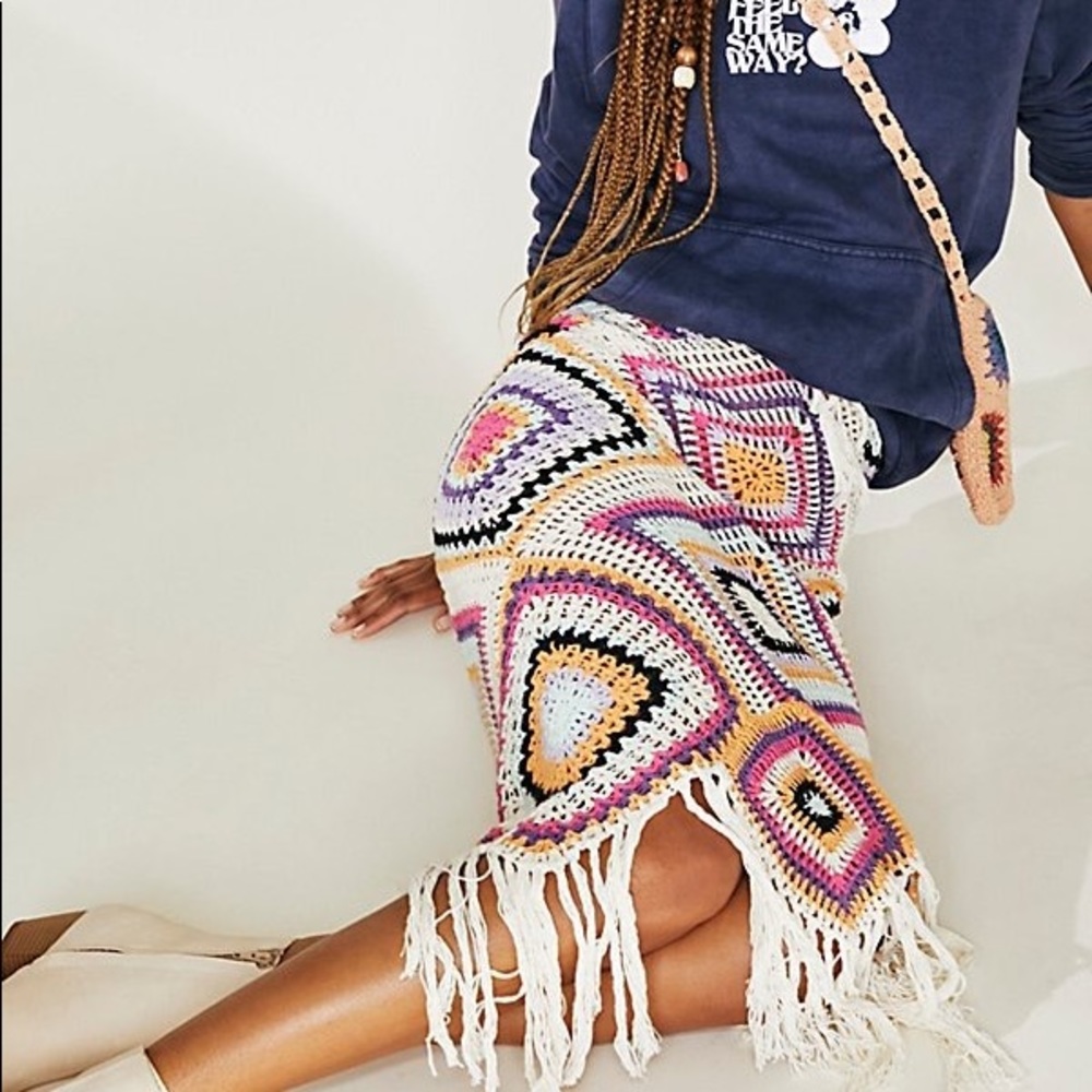 XL flook free people crocheted skirt